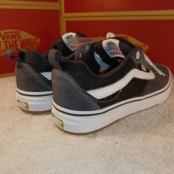 VANS Men's 7/Womens 8 Kyle Walker Twill Raven Suede Grey Black White VN0A5JIE87C - Picture 2 of 12
